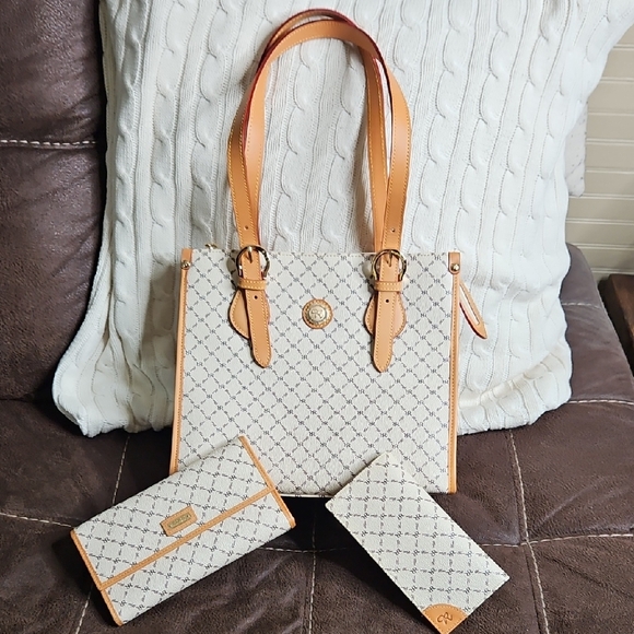 Rioni Handbags - Rioni Hannah Women’s Tote With Porto Checkbook Wallet Set